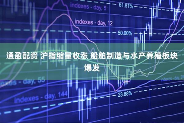 通盈配资 沪指缩量收涨 船舶制造与水产养殖板块爆发